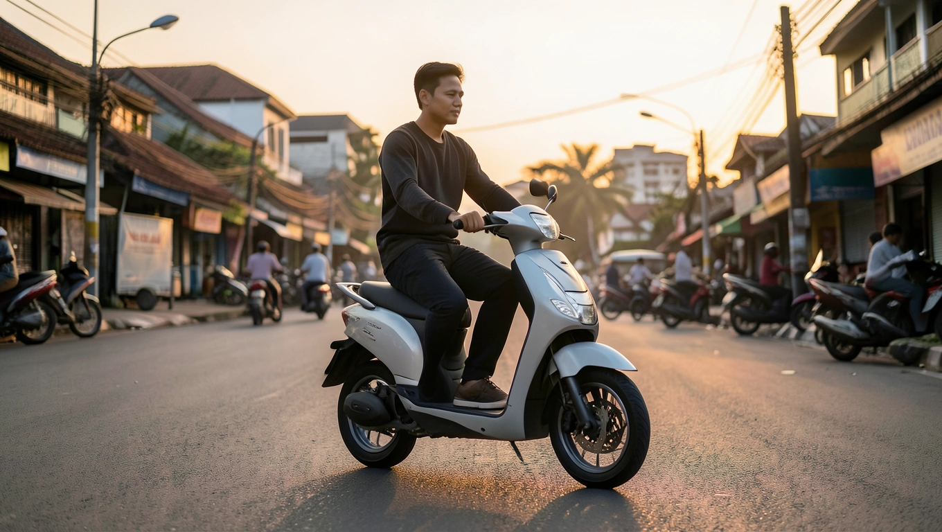 Scooter électrique Suzuki en environnement urbain